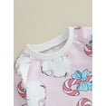 thumbnail image 5 of Elippeo Baby Girls Jumpsuit 3M 6M 12M 18M Long Sleeve Crew Neck Santa Claus Print Romper Christmas Clothes, 5 of 9