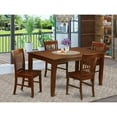thumbnail image 3 of East West Furniture  5 Piece Dinette Set- a Rectangle Dining Room Table and 4 Dining Chairs, Mahogany (Seat Options) DUNO5-MAH-W, 3 of 5