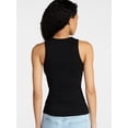 thumbnail image 3 of No Boundaries Ribbed High Neck Tank Top, Women's XXS-XXL, 3 of 5
