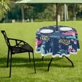 thumbnail image 7 of Coolnut 60" Mermaid Round Tablecloth, Waterproof Spillproof Polyester Fabric Table Cover with Zipper Umbrella Hole for Outdoor Patio Garden Dining Party, 7 of 7