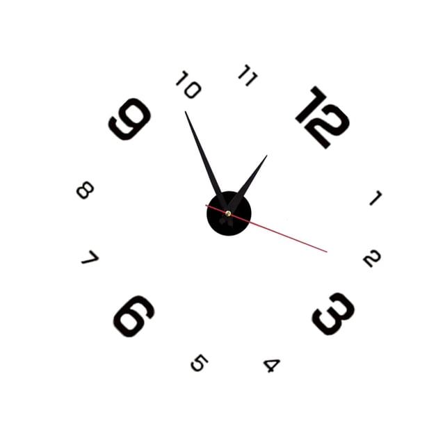 Reloj de Pared Bewildely Decoración del Hogar Negro