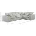 thumbnail image 3 of Meridian Furniture Comfy Cream Linen Textured Fabric 4-Pc. Modular Sectional, 3 of 11