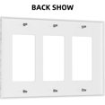 thumbnail image 4 of Sdmnsg-T Sage Green Leaves Print 3 Gang Triple Rocker Light Switch Decorative Switch Plate Covers Plastic Wall Plates Kitchen Bathroom Home Decor, 4 of 5