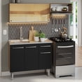 thumbnail image 1 of Madesa Gabinete de Cocina Integral Compacta 165 cm con Fregadero Emilly Rustic/Negro 06, 1 of 10