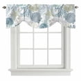 thumbnail image 2 of Summer Marine Life Tie Up Valances Curtain, Adjustable Kitchen Colorful Graffiti Corals Shell Sea Conch Starfish Valances for Windows Decor, Rod Pocket Short Curtains Set for Bedroom/Bathroom 60"x18", 2 of 9
