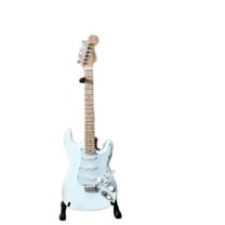 AXE HEAVEN Miniature Replicas 10” Ornamental Fender Stratocaster White Solid Wood Figurine