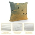 thumbnail image 4 of Nawypu  Flying Birds Decorative Throw Pillow Case, Silhouettes of Sandhill Cranes in Sunset Sky Nature Theme Photo, Couch Bedroom Living Room Cushion Cover,Orange Brown, 4 of 5
