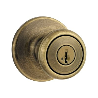 Ultra Security Lancaster Bell Keyed Entry Door Knob Polished Brass Ultra Security Lancaster Bell Keyed Entry Door Knob Polished Brass