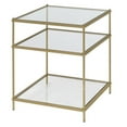thumbnail image 2 of Fox Hill Trading Millenial Glass and Metal End Table in Gold, 2 of 5