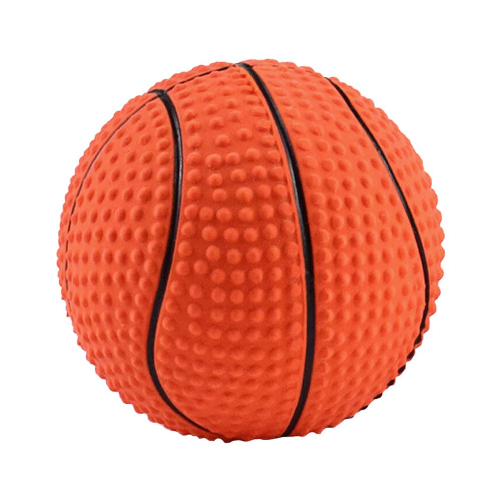 Basketball Shape Dog Chewing Toy Squeaky Dog Toy Pet Interactive Molar