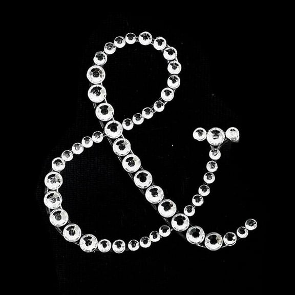 BalsaCircle 12 Pieces Letters Rhinestones Gem Stickers Party Craft Supplies