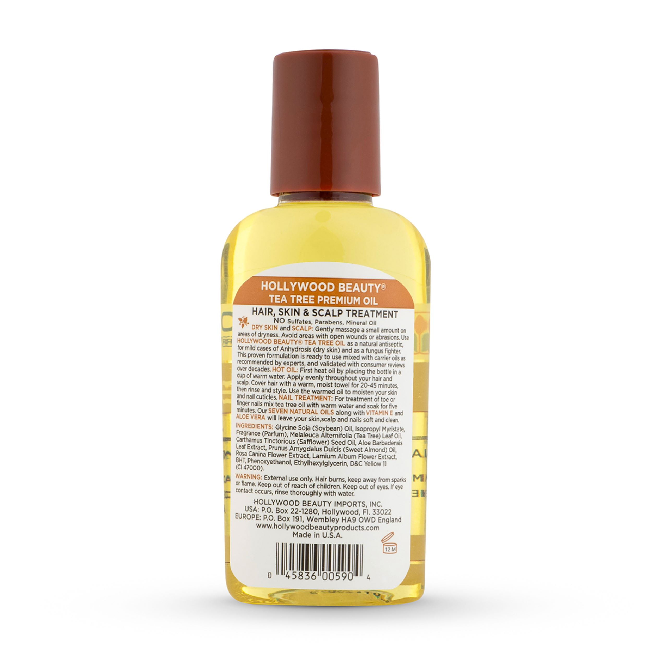 (3 pack) Hollywood Beauty Tea Tree Oil Skin and Scalp Treatment, 2 oz