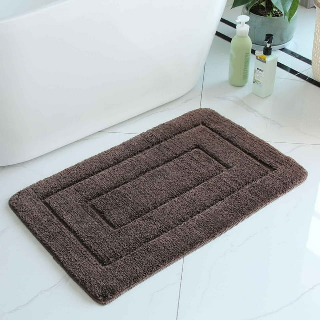 Fiudx Juego de Alfombrillas de Baño de Microfibra Suave, Lujosas Alfombras de Baño, Ultraabsorbentes y Antideslizantes, Lavables a Máquina, Ideales para Bañera, Ducha y Lavabo, Regalo de Decoración p