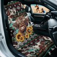 thumbnail image 3 of XYZCANDO Highland Cow Sunflowers Car Seat Cover Towel, Comfortable Seat Covers Machine Washable Soft for SUV Cars Sedans, 3 of 11