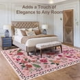 thumbnail image 6 of Sanmadrola Area Rugs for Living Room Rug 8x10 Machine Washable Non Slip Floral Vintage Low Pile Large Rugs for Living Room, Bedroom, Farmhouse, Dining Room,Kitchen Entryway Bathroom Office, 6 of 6