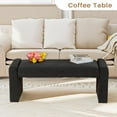 thumbnail image 4 of KithKasa 47" Modern Boucle Teddy End of Bed Bench, Upholstered Entryway Bench, Black Bedroom Bench, Comfy Padded Fabric Ottoman Bench for Bedroom, Living Room, Hallway, Foyer, 4 of 8