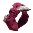 thumbnail image 2 of MSJUHEG Bow Headband,Padded Headband,Bow Scrunchie,Velvet Headband,Tie Headband for Women,Knot Velvet Tie Hairband Hair Bow Accessories Headband Accessory A One Size, 2 of 2