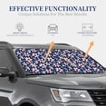 thumbnail image 4 of Naloa Daisy Flowers Print 2-Piece Windshield Sunshade,Foldable Car Front Window Sun Shades,for Most Sedans SUV Truck-Large, 4 of 6