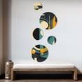 thumbnail image 3 of Designart "Mid-century Retro Dimensions I" Modern Midcentury Metal Wall Art Set of 5 Piece, 3 of 5