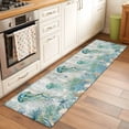 thumbnail image 2 of Teal Jellyfish Coastal 2'x6' Runner Rugs for Hallway Kitchen Bedside Non Slip Washable, Summer Beach Coral Nautical Ocean Entryway Rug Runners with Rubber Backing, Long Carpet Runner for Laundry Room, 2 of 8