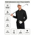 thumbnail image 5 of Pinspark 4 Pack Men's Long Sleeve Golf Shirts Breathable Casual Collared Polo Lightweight Quick Dry Tactical Outdoor Shirts, 5 of 6