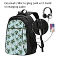 thumbnail image 2 of Balery Flamingos And Palms Mochila con carga USB para hombre y mujer - Mochila impermeable y antirrobo para laptop con puerto USB para viajes, trabajo, 2 of 7