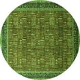 thumbnail image 1 of Ahgly Company Indoor Round Oriental Green Industrial Area Rugs, 8' Round, 1 of 4