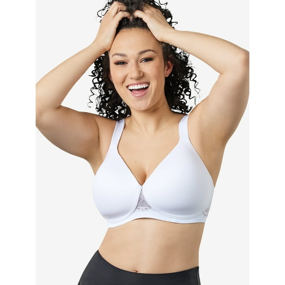 Leading Lady, The Brigitte Lace, Wireless Tshirt Bra, Lightly Padded, Lace Trim, Smooth Cups, Adjustable Padded Straps (Women's & Women's Plus)
