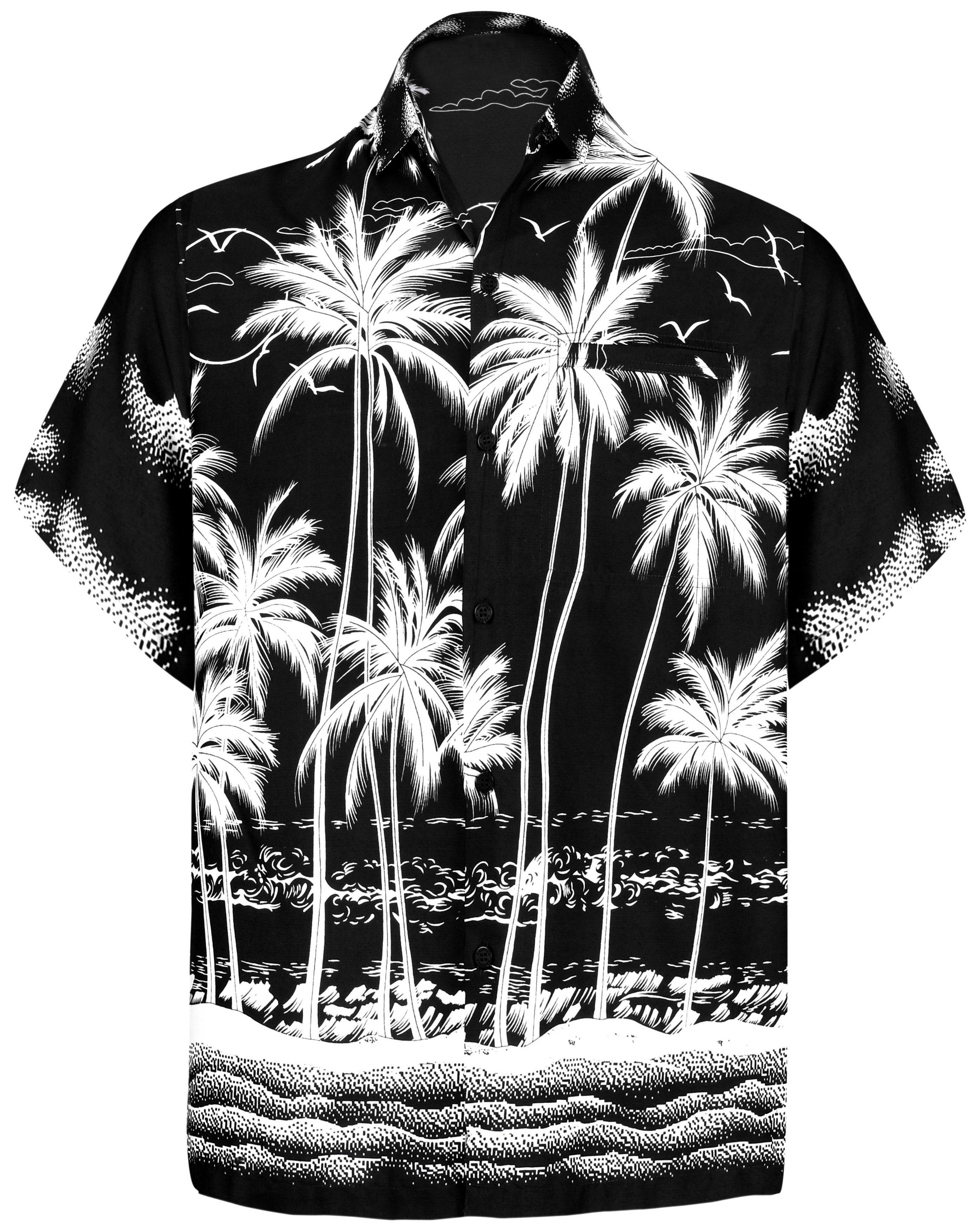 Tropical Palm Tree Dress Short Sleeve 