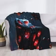 thumbnail image 3 of Fotbe Cosmic Red Sparkle Dice Manta de Franela con Estampado, Manta Ultrasuave para Cama, Sofá, Auto, Hipoalergénica y Antibolitas-60"x50", 3 of 6