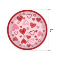 thumbnail image 4 of 24-Person Dinner Dessert Plates Napkins Table Cover Set Heart-Shaped Pattern Dinnerware for Valentine Day Party, 4 of 5
