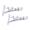 thumbnail image 2 of ruzhgo (White -2pcs) Roman pole bracket Curtain pole bracket - Side mounted double bracket, 2 of 6