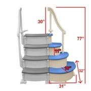 Confer Plastic Curved Add-on Section for Complete Step System, Blue