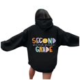 thumbnail image 2 of Women's Hoodies Sweatshirts Teacher Hoodies For Women First Day Back To School Sweatshirt with Pockets Long Sleeve Graphic Pullover Black M, 2 of 6