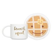 Pearhead Brunch Squad Waffle Dog Toy and Coffee Mug Set