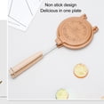 thumbnail image 3 of Detachable Sandwich Baking Tray, Japanese Coin Shape Sandwich Grill Solid Wood  for Bread, 3 of 7