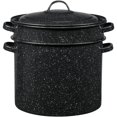 thumbnail image 2 of Granite Ware 7.5 Qt 3 Piece Multiuse Pasta Pot Set, Strainer Pot with lid. (Speckled Black) Seafood, Soups, Sauce, Large Capacity. Easy to Clean. Dishwasher Safe., 2 of 5