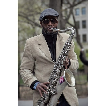 LAMINATED POSTER New York Music Player Instrument Sax Jazz Poster Print 24 x