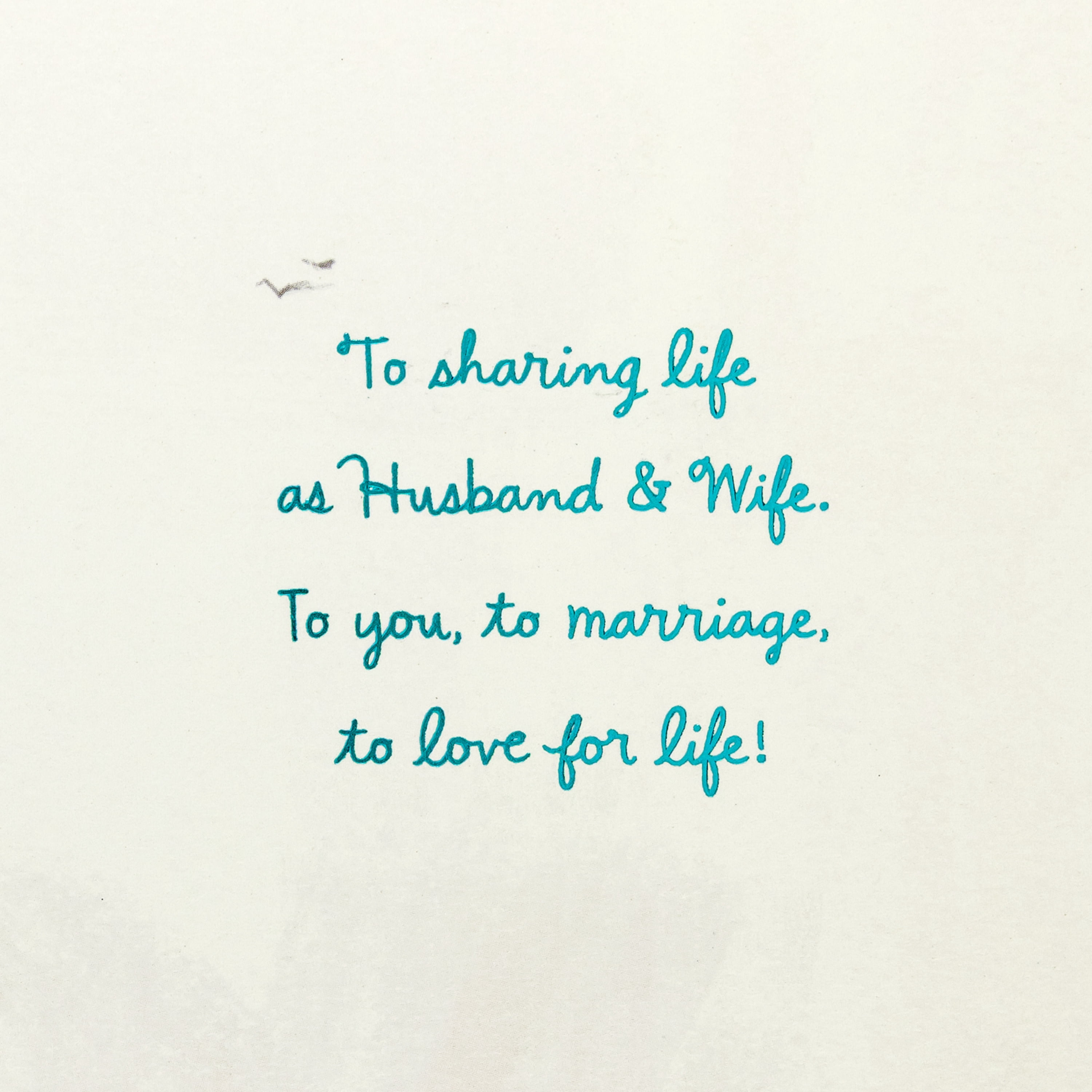 Hallmark Wedding Card (To You, To Marriage, To Love for Life)