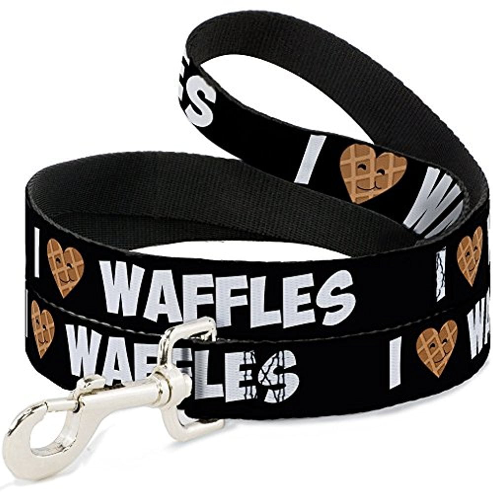 Buckle-Down DL-W30906 I Heart Waffles Text Dog Leash