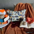 thumbnail image 6 of Fall Home Decorative Oblong Pillow Cover Black & Orange, 12"x16" (30x40 cm) Jute Tassels, Jute, Fall Decor, Autumn Decor Cushion Covers, Geometric Modern Style - Twilight Ember, 6 of 9