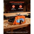 thumbnail image 3 of VEVOR Spiral Benchtop Jointer, 8 Inch, 2 HP 8500 RPM Bench Top Wood Jointer, with 18-Blade Spiral Cutterhead, Up to 1/8 in Depth, 3 of 9