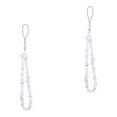 thumbnail image 3 of 2pcs Crystal Stones Phone Lanyard Creative Natural Phone Rope Fresh Phone Decor, 3 of 6