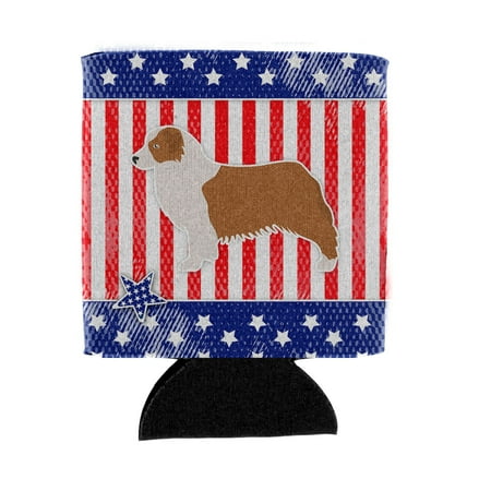 

Carolines Treasures BB3333CC USA Patriotic Australian Shepherd Dog Can or Bottle Hugger Can Hugger multicolor