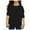 Black, variant on Girls Casual Tunic Tops Knot Front Long Sleeve Loose Soft Blouse T-Shirt(BU1,11-12 years)