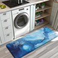 thumbnail image 3 of Blue Marble Pattern Kitchen Rug Mat,Kitchen Runner Rugs Non Skid Washable,Decorative Kitchen Floor Mats for Kitchen,Sink,Laundry,17"x47.2", 3 of 7