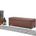 thumbnail image 2 of Brooklyn + Max Lincoln 48 inch Contemporary Storage Ottoman in Distressed Umber Brown Faux Air Leather, 2 of 8