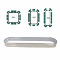 thumbnail image 3 of Kit de Cama de Jardín Galvanizado Bajo Elevado ANGGREK 7,8x2x0,65 Pies Caja de Maceta de Metal Ovalada Al Aire Libre, 3 of 7
