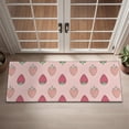 thumbnail image 2 of Red Strawberry Plants Pink Pattern Door Rugs,Washable Non Slip Door Mats Indoor,Decorative Door Mats,Entry Mat Indoor for Entrance,Bedroom,Kitchen,Bathroom,16"x47", 2 of 6