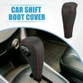 thumbnail image 2 of Car Shift Boot Cover Gear Knob Shifter Boot for Chevy Sonic 2012-2020 Black Red Stitches Faux Leather, 2 of 6